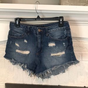 Blue jean shorts